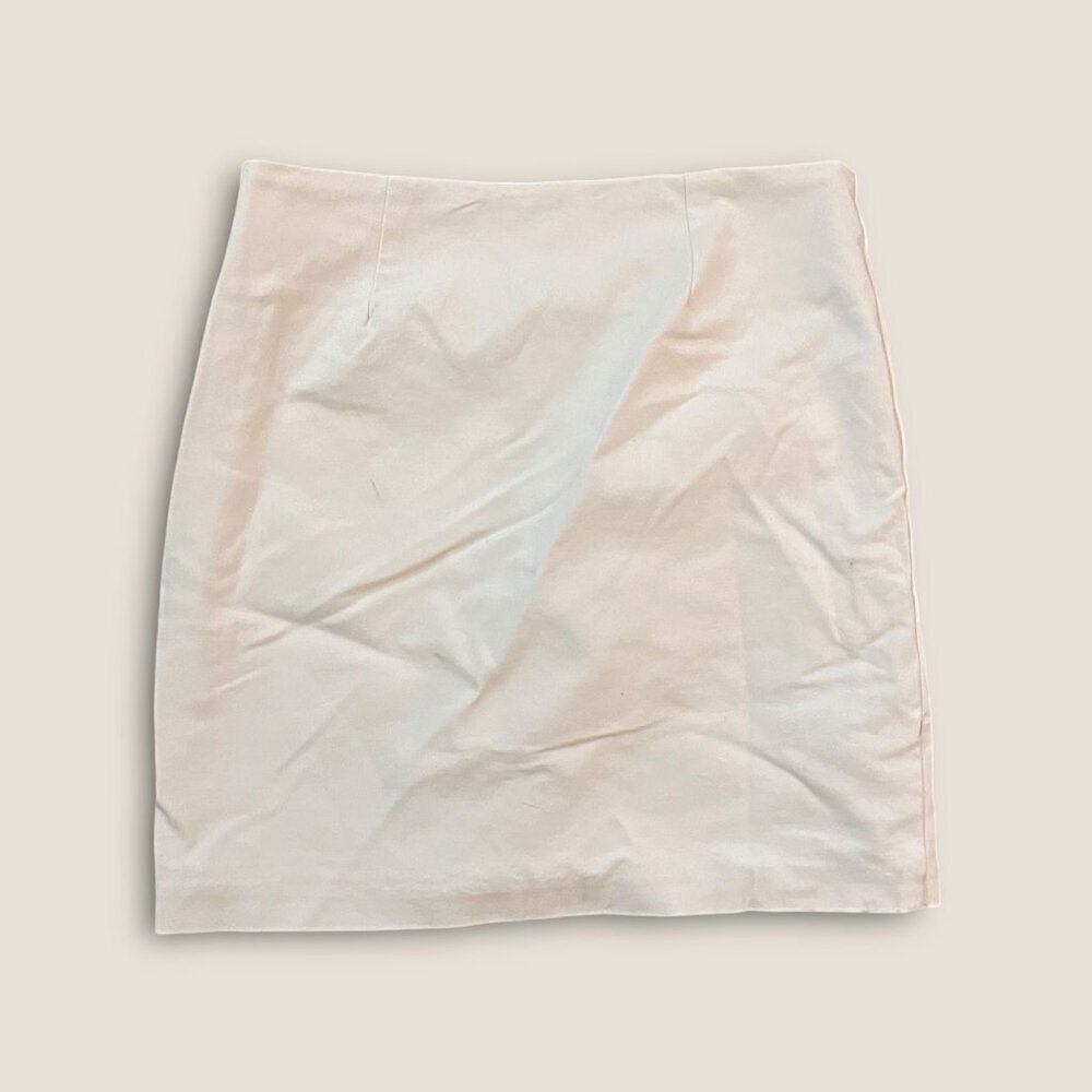 Y2K Poleci Mini Pencil Skirt White 0